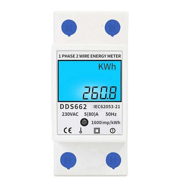 Contor Electric Monofazat,(patru afișaje] DDS662/DDS668 buton resetare