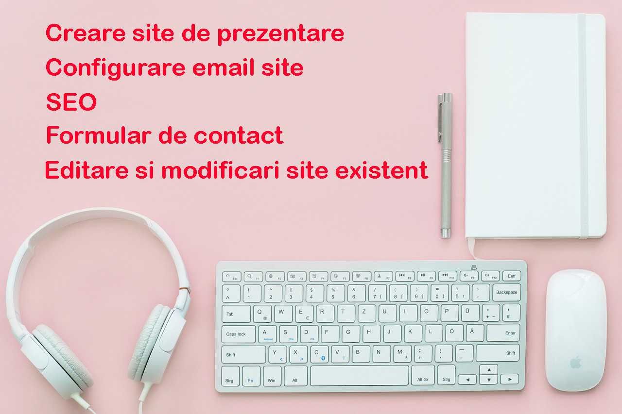 Creare site de prezentare din template predefinit