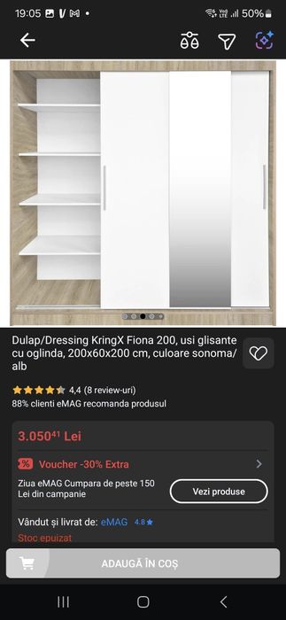 Dulap/Dressing Kring 200x60x200 nou