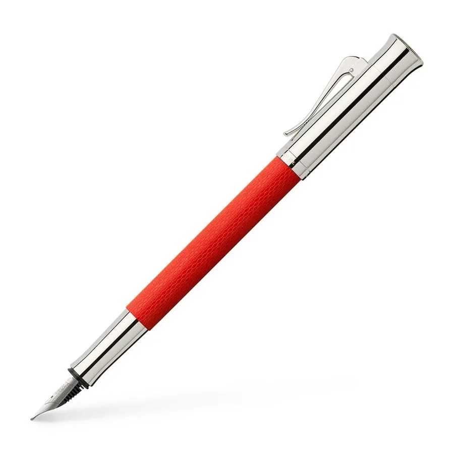 Stilou Graf von Faber-Castell Fountain pen Guilloche India Red M