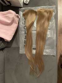 Естествена руса коса clip-in екстеншъни 75 см