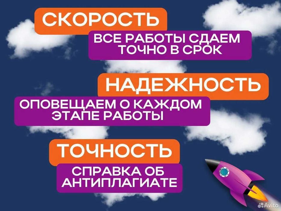 Дипломные, курсовые, отчёты, рефераты — помощь качественно и в срок