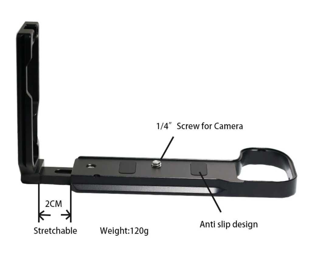 Nikon Z8 - Cadru metalic ajustabil L-bracket, grip metalic - negru