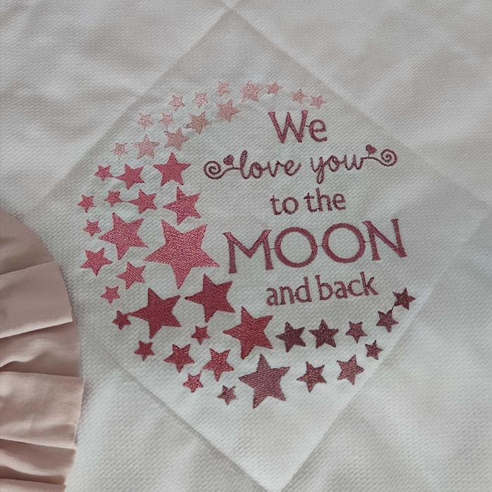 Луксозен бебешки спален комплект за момиче с обиколник + подарък