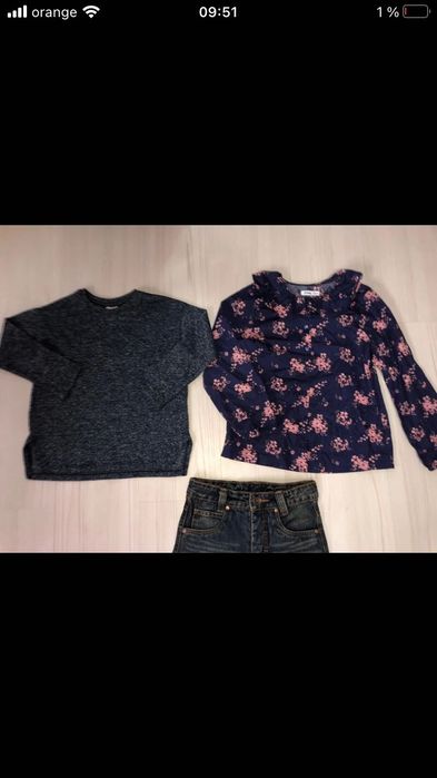 Blugi /bluza/cămașă fete 122-128