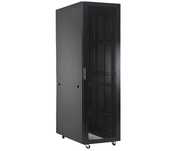 Rack 22U, 19", montaj pe podea, cu roti, usa sticla, 600x800, Safer