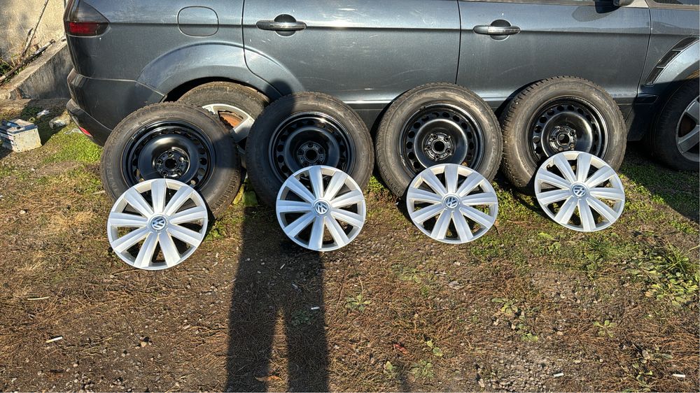 Jante otel16/cauciucuri de iarna Dunlop winter sport5 215/60R16/5x112