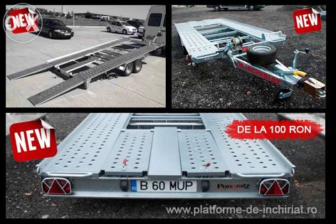 Inchiriem remorci si platforme auto (750kg-3500kg)