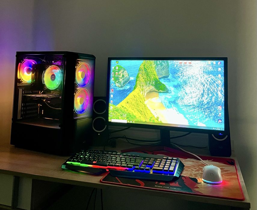 PC Gaming intel I5 9600K, 144hz, 16gb, ssd, calculator complet