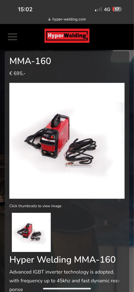 Aparat de sudura MMA 160 amp
