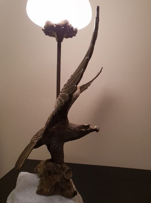 Frumoasa veioza veche de bronz AMERICAN EAGLE