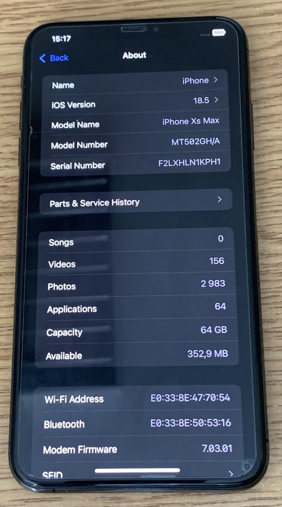Iphone XS Max 64 Gb