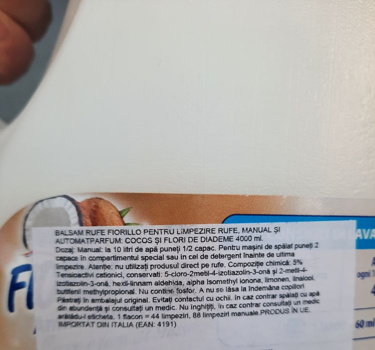 Balsam de haine 4 litri, detergent lichid 5,600 litri