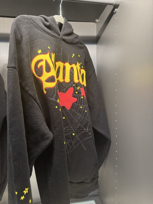 Black Atlanta Hoodie Sp5der Designer SPIDER BLACK NEGRU M ORIGINAL