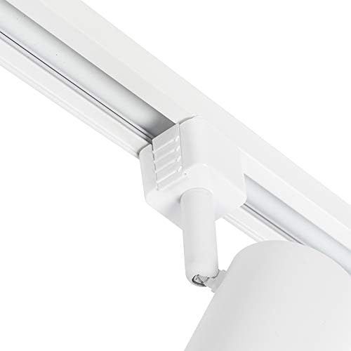 Sistem de Șine cu 5 Spoturi QAZQA, Aluminiu, Design Elegant, Alb/Negru