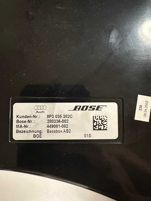 Sistem audio complet Bose Audi A3 8P Facelift