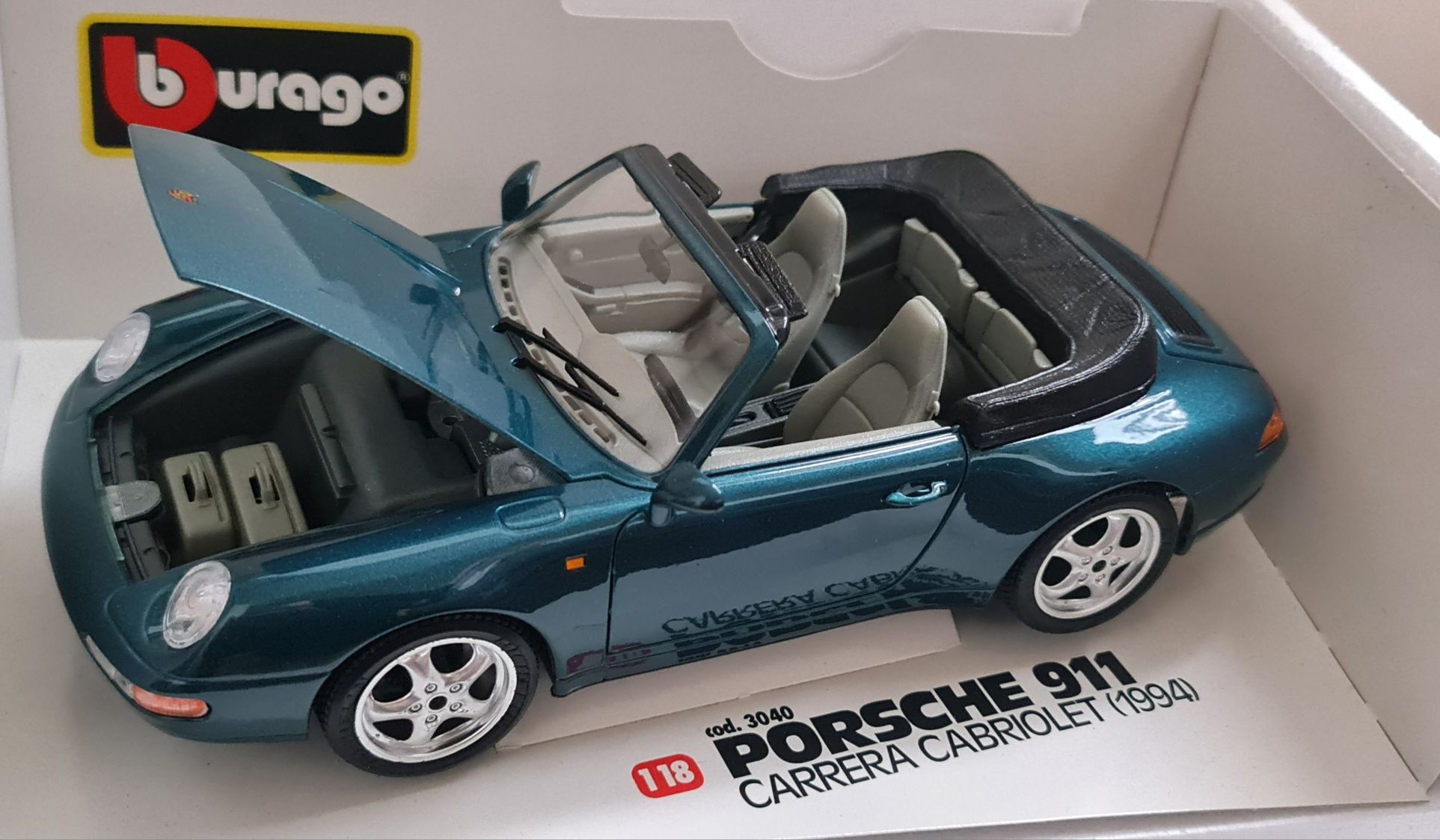 CABRIOLET CORVETTE ( 1957 ) MAISTO PORSCHE 911 Bburago Italy 1.18 м.
