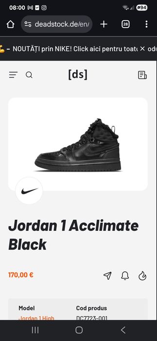 Jordan 1 Acclimate 38,5