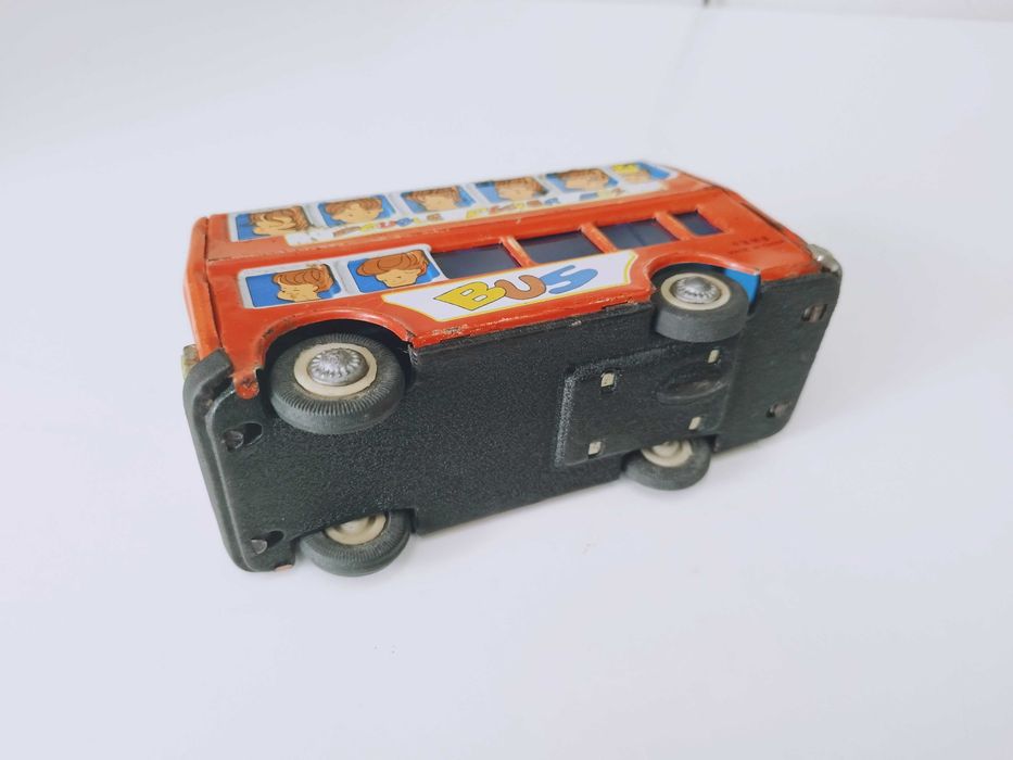 Jucarie veche tabla autobuz cu etaj Leyland London,  MF 291 CN, 1/24