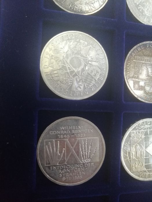 Лот немски сребърни монети 1987-97