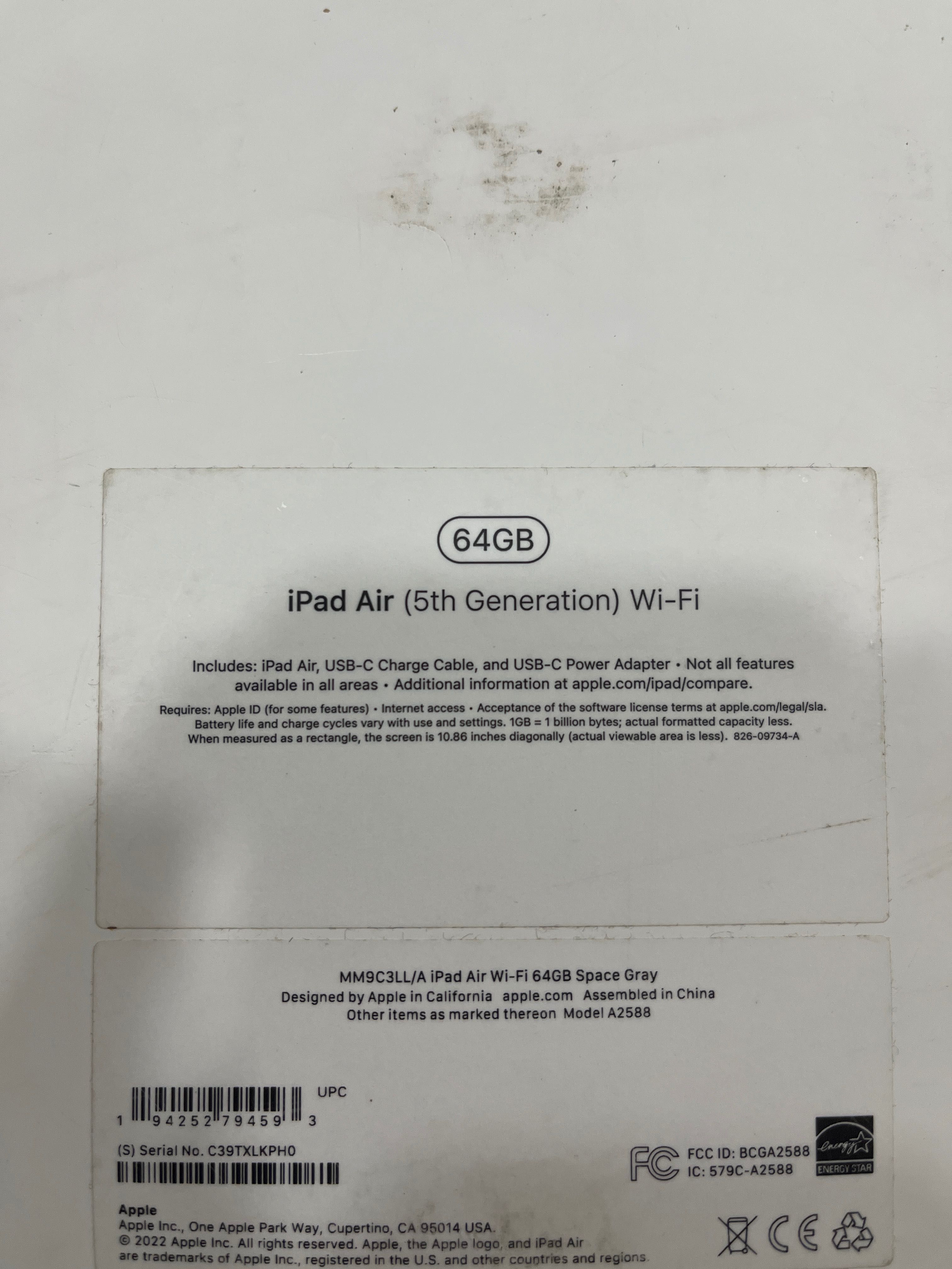 iPad air 5 поколения WiFi