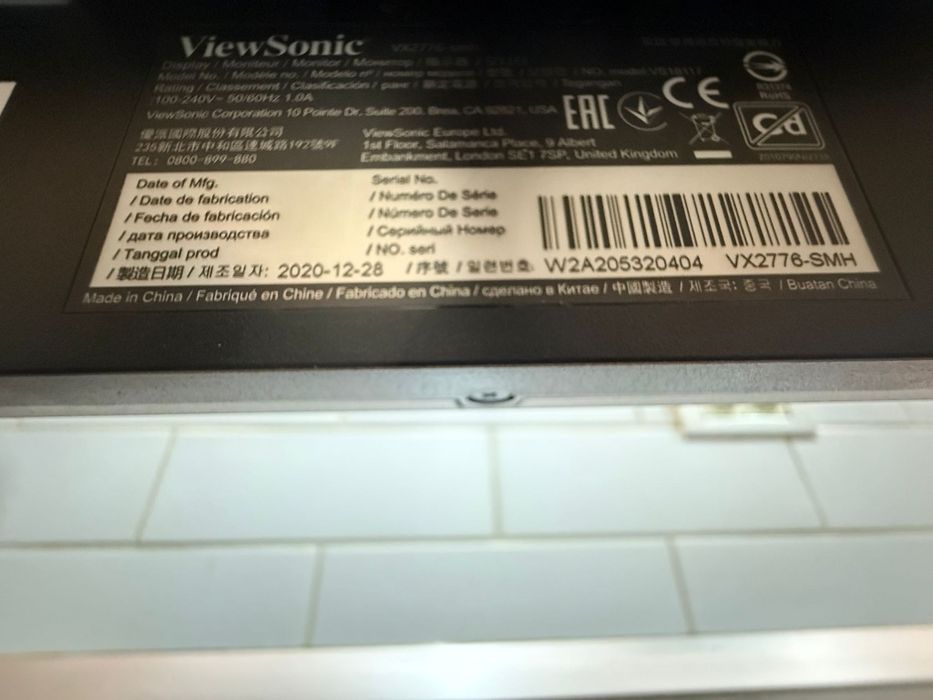 Monitor View Sonic 27