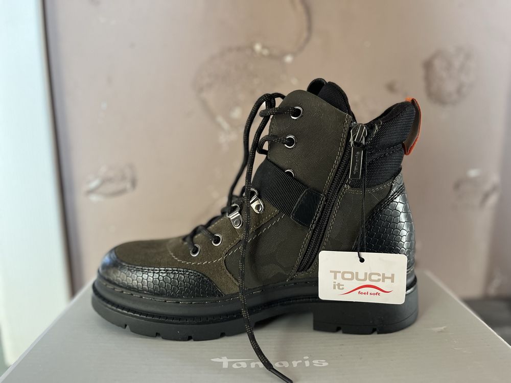 Дамски боти Tamaris Half Lenght, Маслинено зелено