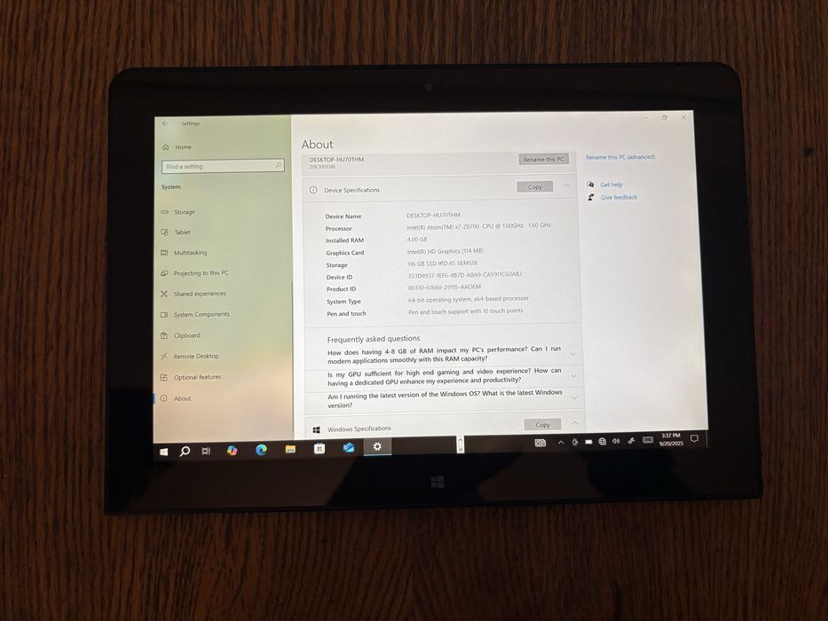 Tabletă PC SH Lenovo ThinkPad 10