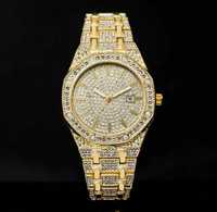 Vand ceas Iced Out gold si silver