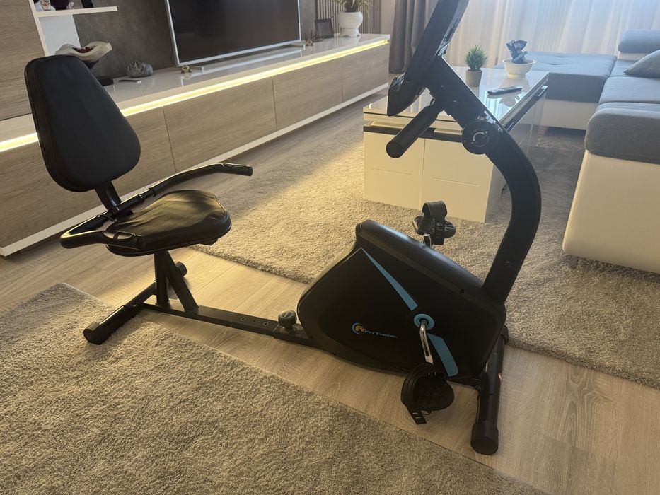 Bicicleta orizontala magnetica FitTronic, 8 trepte, display (fitness)