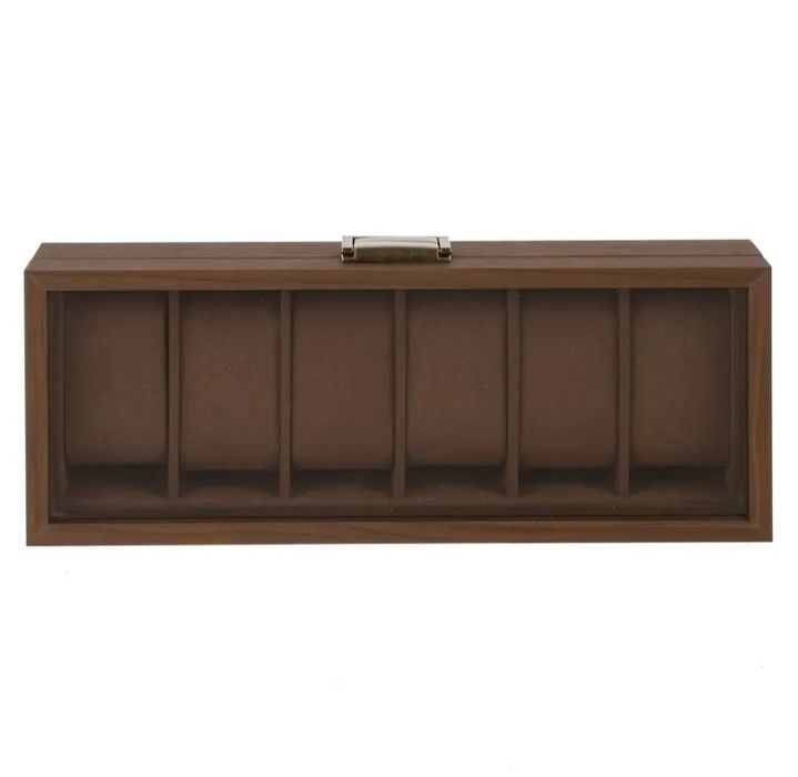 Шкатулка для часов и украшение деревянная 6 ячеек