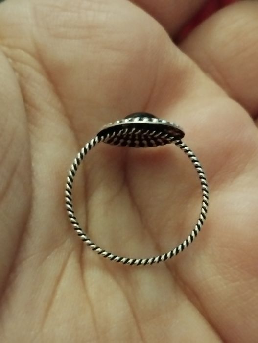 Inel din argint cu piatră naturală onix