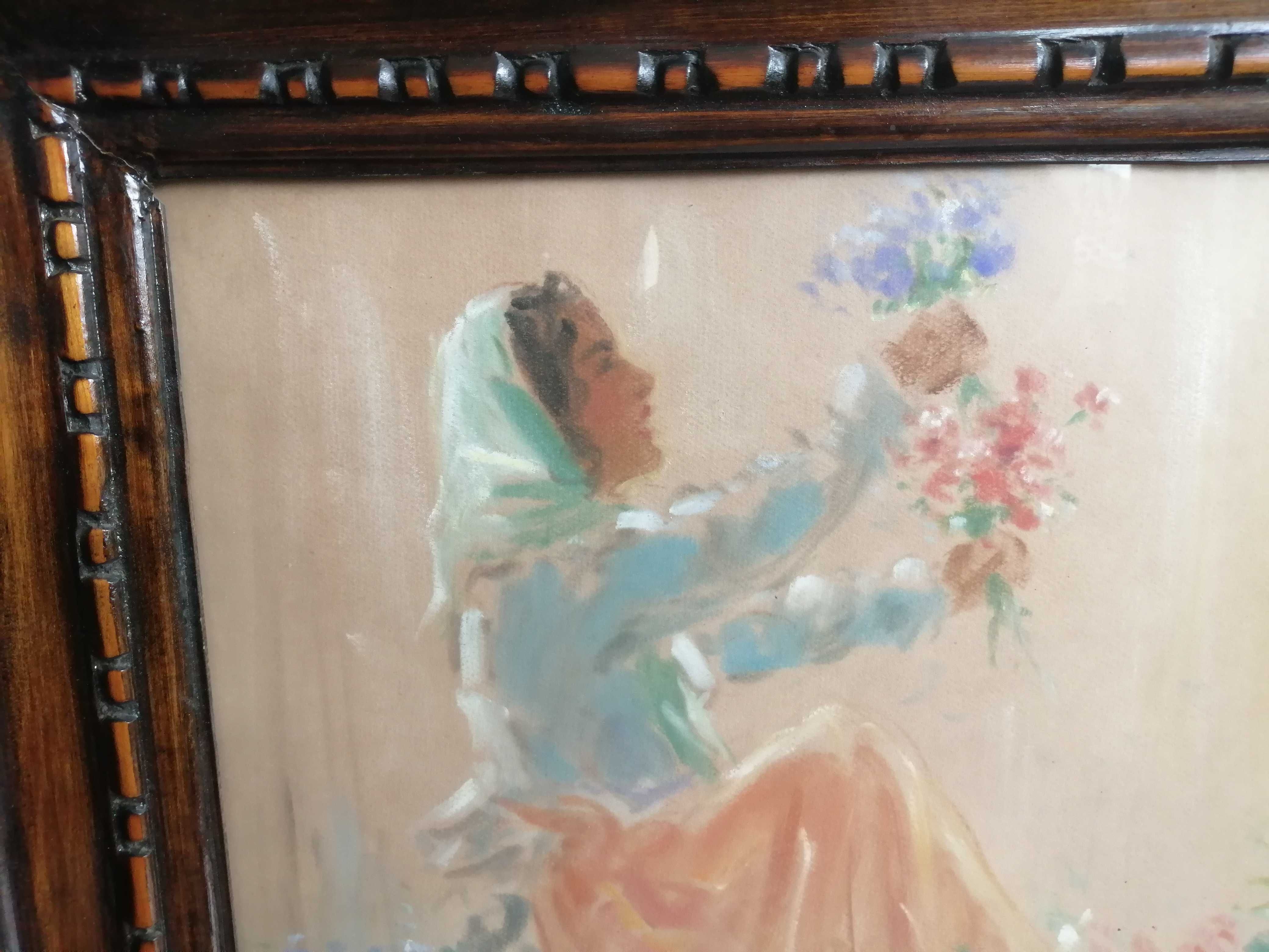 Tablou original Ghelman Lazar - Florareasa, pastel, semnat