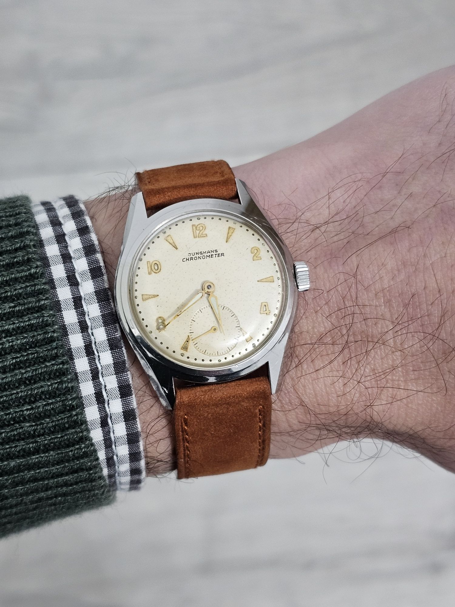 Ceas Junghans Chronometer Doctor's Watch Mecanic 1950 Vintage Rar