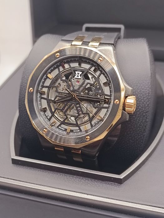 Луксозен мъжки часовник EDOX Skeleton Automatic  Swiss Made