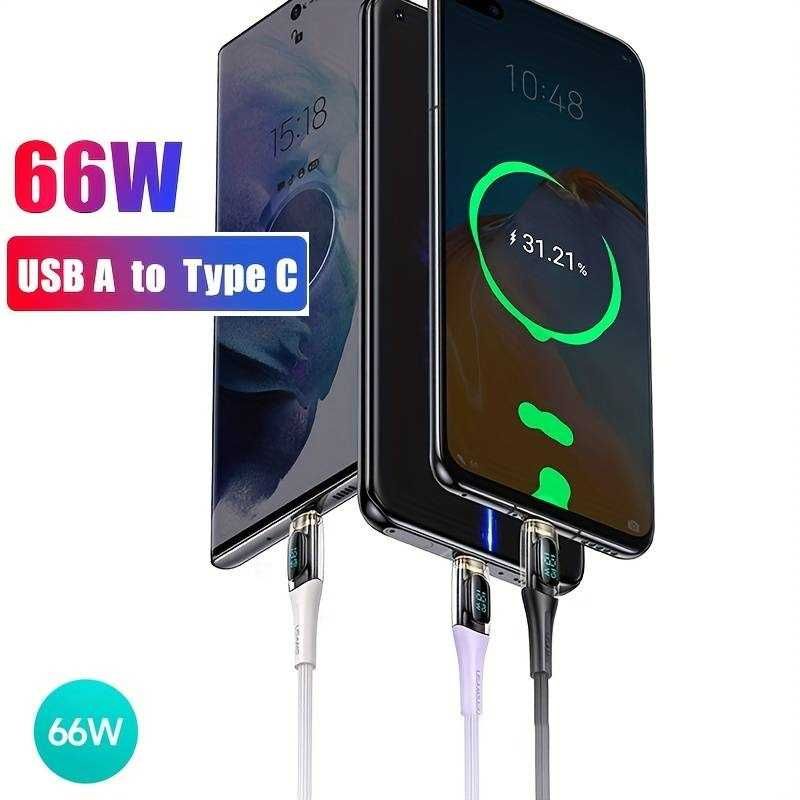 Cablu de date incarcare rapida USB C 3m lung 6A 66W pt Xiaomi nou