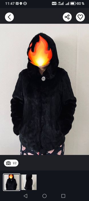 Норковая шуба с капишоном