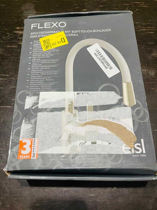 EISL Flexo Robinet flexibil din oțel inoxidabil/gri pentru chiuvetă