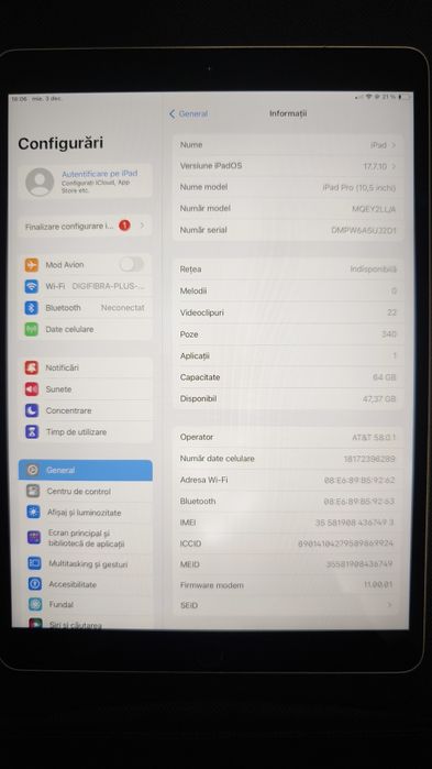 iPad Pro 10.5  Negru
