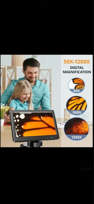 Microscop digital profesional, 7 inch, 16MP, compatibil PC, NOU