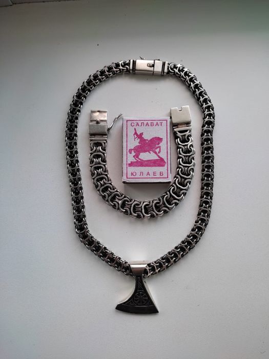 Серебряный набор мужской