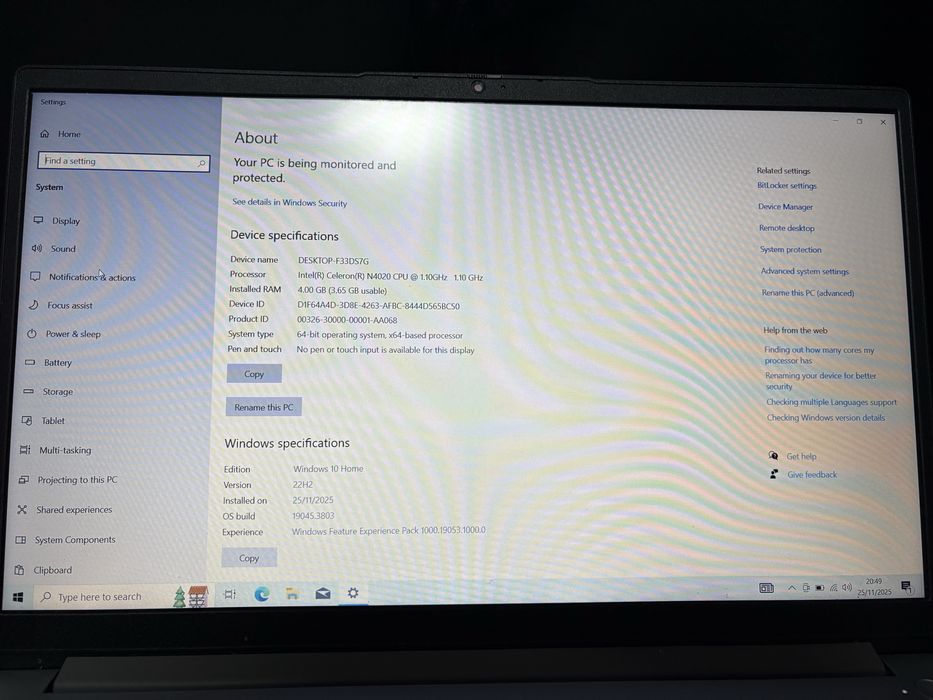Laptop Lenovo IdeaPad 1 15IGL7 – Perfect pentru utilizare zilnică!
