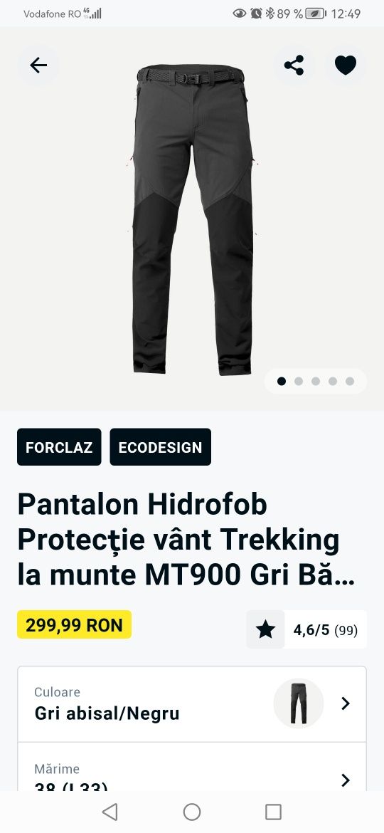 Pantalon impermeabil