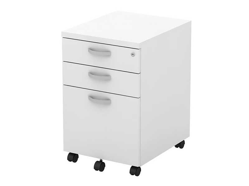 Шкаф, 3-Drawers, Бял, Пдч, 40х48х62см.