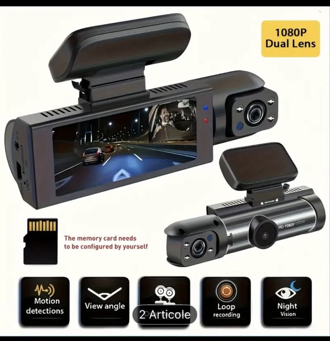 Camera duala bord cu card