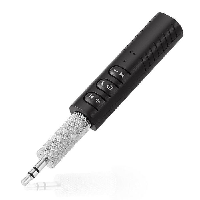 Мини безжичен блутут Bluetooth приемник с микрофон за кола и слушалки