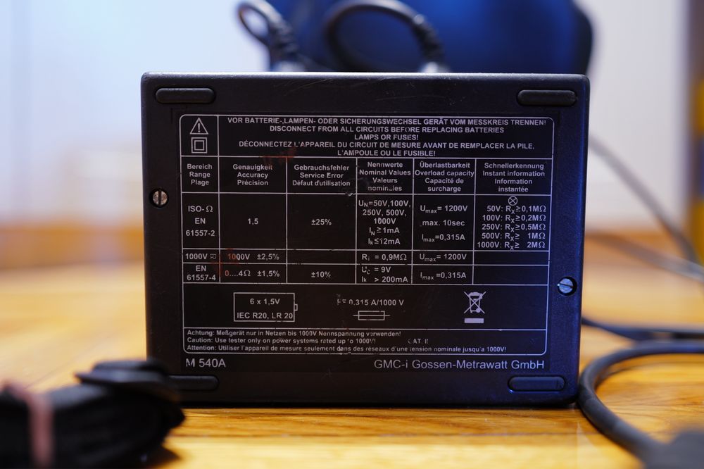 Tester rezistenta izolatie Gossen Metrawatt metriso 1000a 400MΩ