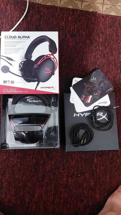 Топовые наушники hyperx cloud alpha, состояние хорошее без дефектов