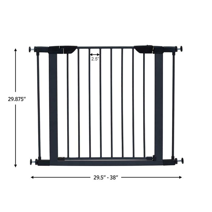 Poarta de siguranta pentru animale de companie , 75 - 96cm , graphit