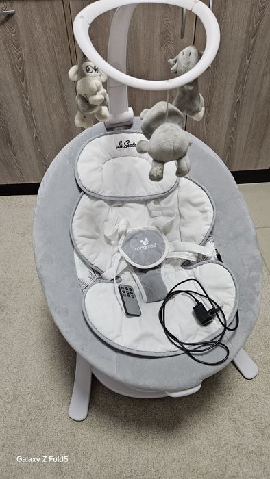 Електрическа люлка Cangaroo La Scala, Мента, 0 месеца + шезлонг